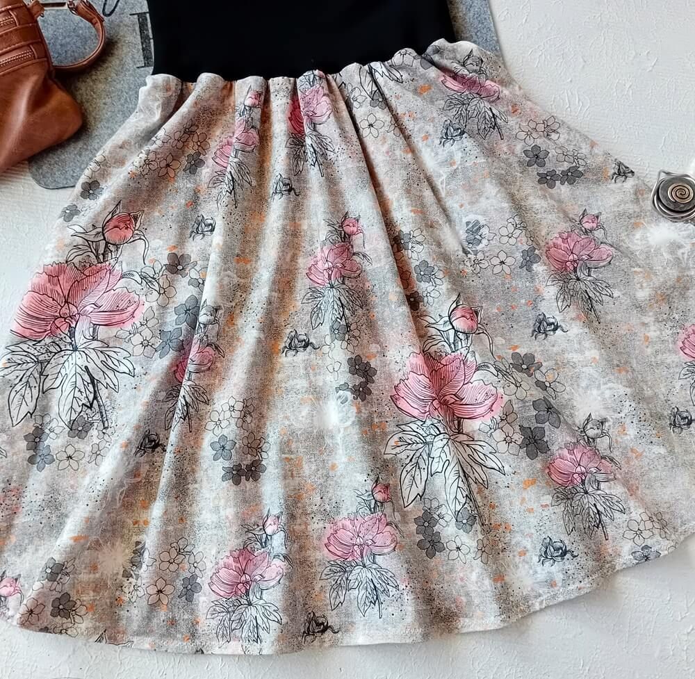 Damenrock Tellerrock SHABBY SCHICK in Universal Gr. 40-44