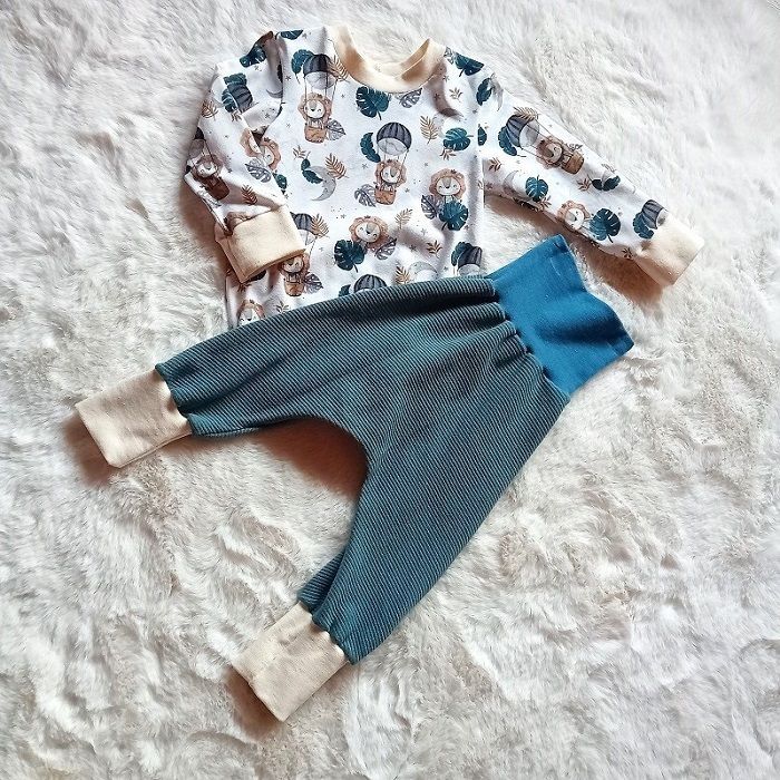 Baby Set Pumphose und Pullover LION REISE in Gr. 80