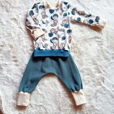 Baby Set Pumphose und Pullover LION REISE in Gr. 80