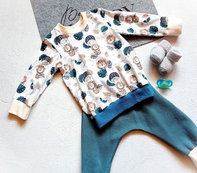 Baby Set Pumphose und Pullover LION REISE in Gr. 80