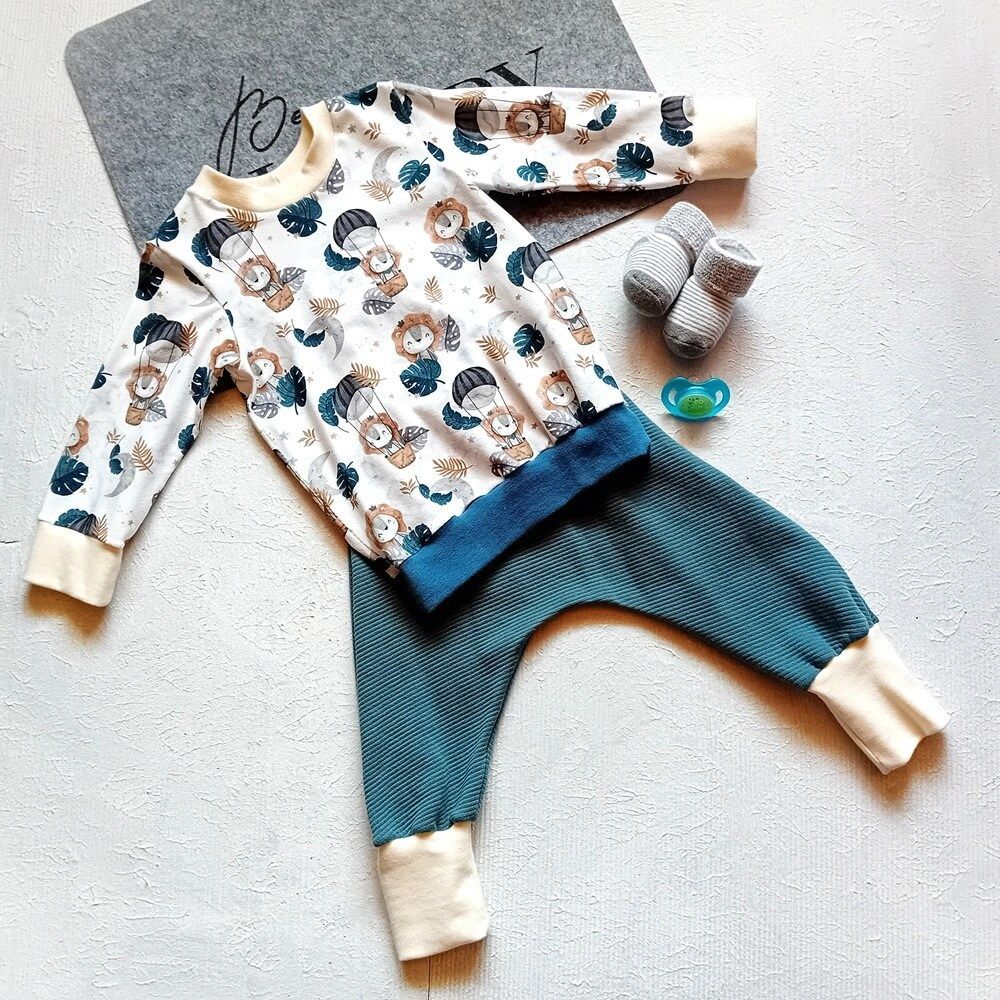 Baby Set Pumphose und Pullover LION REISE in Gr. 80