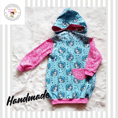 Baby Kapuzen-Ballonkleid EINHORN in Gr. 74/80