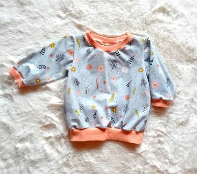 Baby Pullover GRAS & BLUMEN in Gr. 68