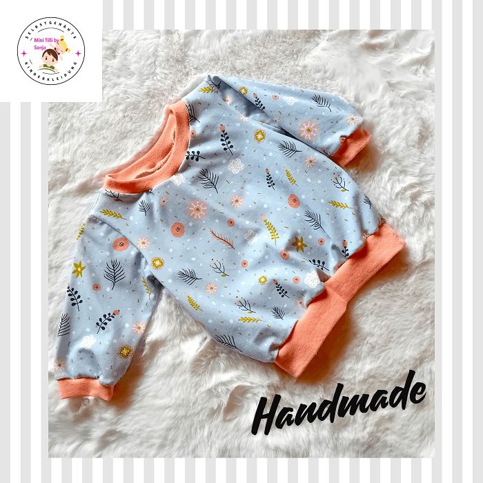 Baby Pullover GRAS & BLUMEN in Gr. 68