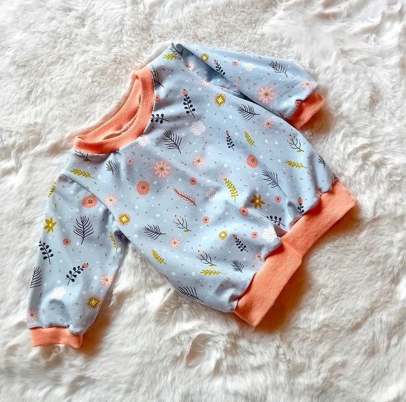 Baby Pullover GRAS & BLUMEN in Gr. 68