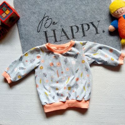Baby Pullover GRAS & BLUMEN in Gr. 68