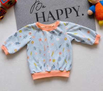 Baby Pullover GRAS & BLUMEN in Gr. 68