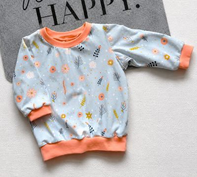 Baby Pullover GRAS & BLUMEN in Gr. 68