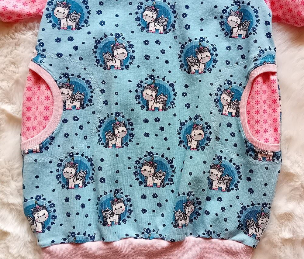 Baby Ballonkleid EINHORN in Gr. 74/80