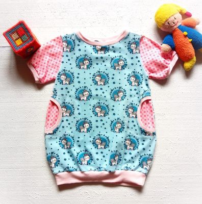Baby Ballonkleid EINHORN in Gr. 74/80