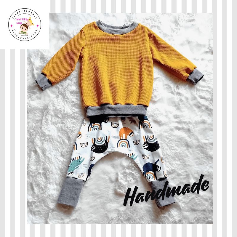 Baby Set Pumphose & Pullover FAULTIERE in Gr. 68/74