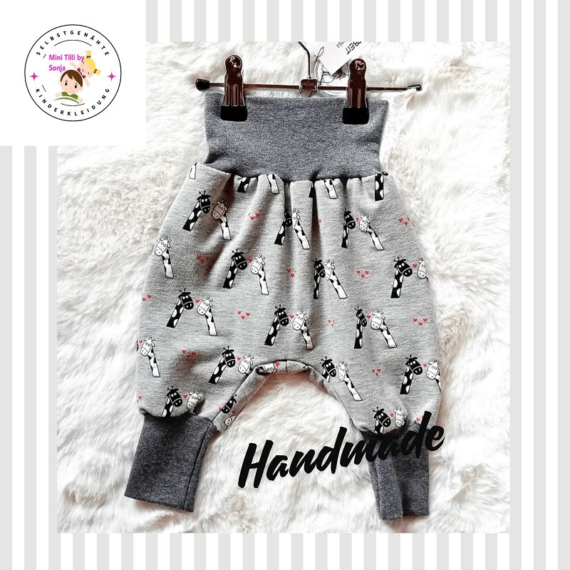 Baby Pumphose GIRAFFEN in Gr. 62/68