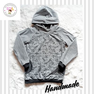 Kapuzenpullover Jungen  FLUGZEUGE in Gr. 128