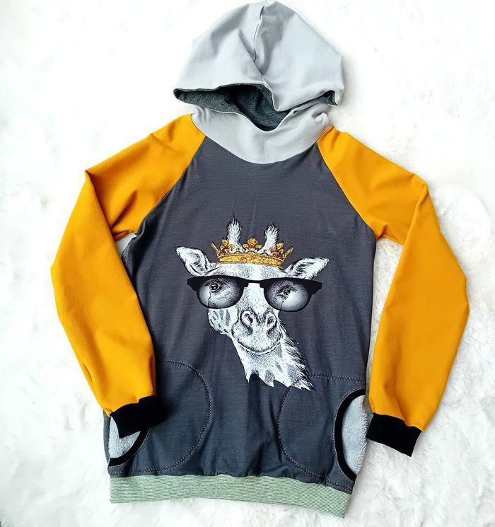 Kapuzenpullover Jungen GIRAFFE in Gr. 140
