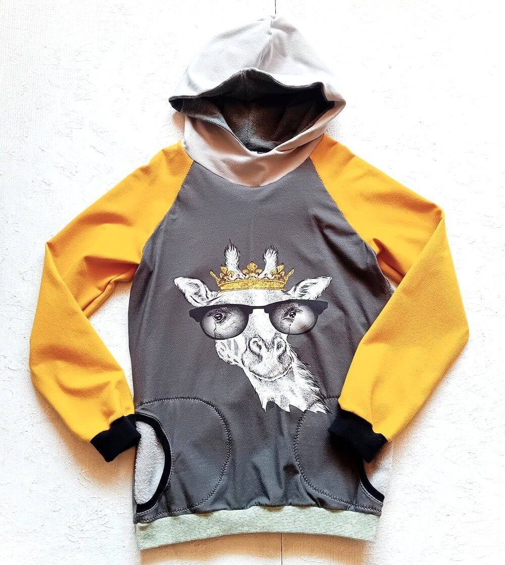 Kapuzenpullover Jungen GIRAFFE in Gr. 140