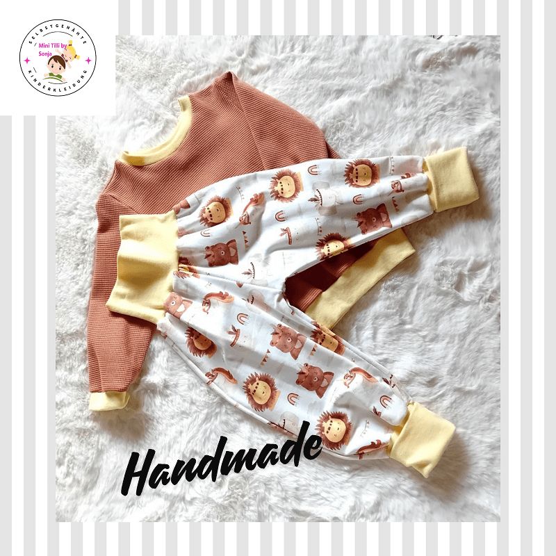 Kinder Set Pullover & Hose WILD ANIMALS in Gr.  98/104