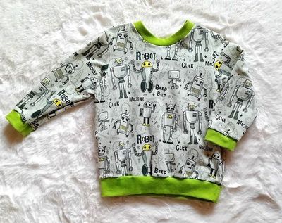 Jungen Pullover ROBOTER in Gr. 92