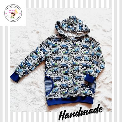 Kapuzenpullover Jungen BAUSTELLE in Gr. 122/128