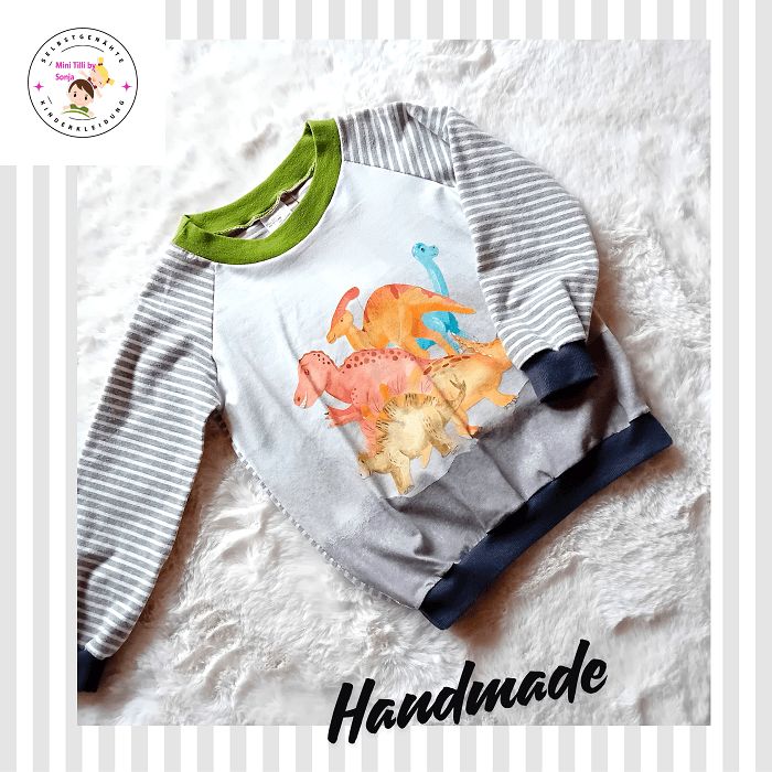 Jungen Pullover DINOSAURIER in Gr. 110