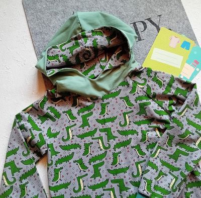 Kapuzenpullover Jungen KROKODILE in Gr. 128