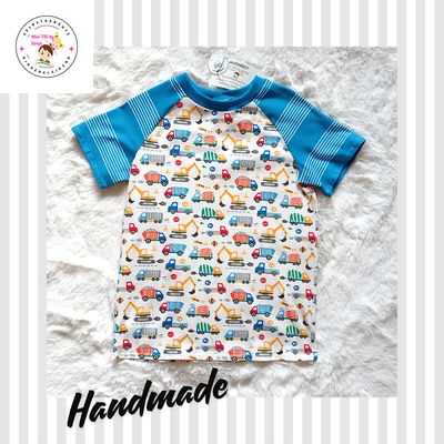 Kinder T-Shirt BAUFAHRZEUGE in Gr. 128