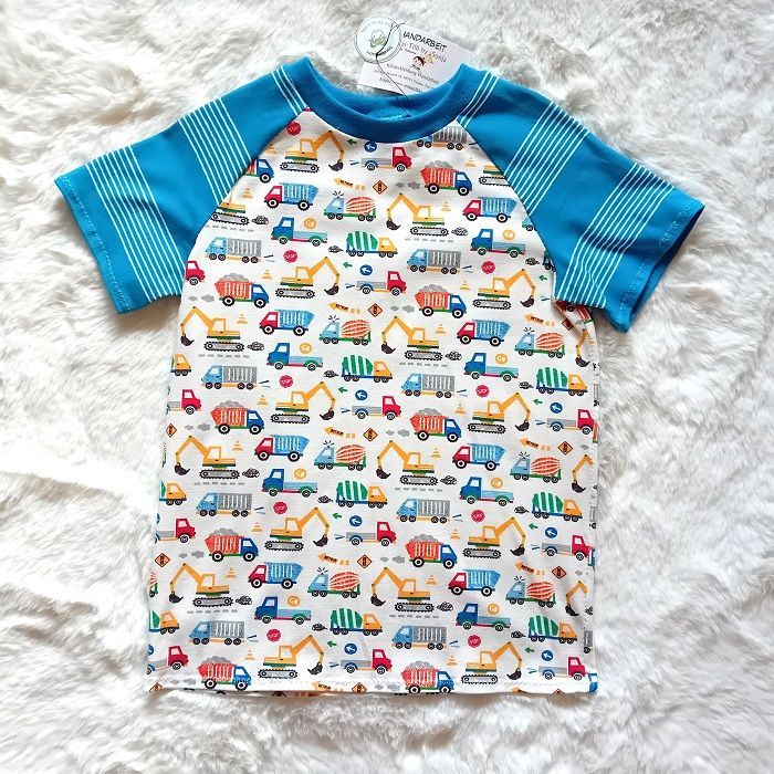 Kinder T-Shirt BAUFAHRZEUGE in Gr. 128