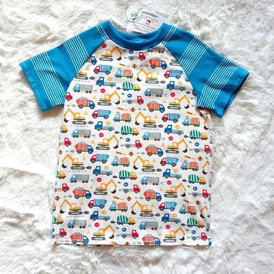 Kinder T-Shirt BAUFAHRZEUGE in Gr. 128