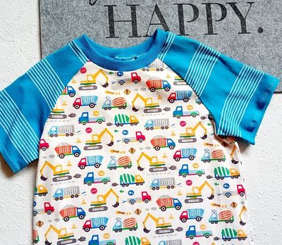 Kinder T-Shirt BAUFAHRZEUGE in Gr. 128