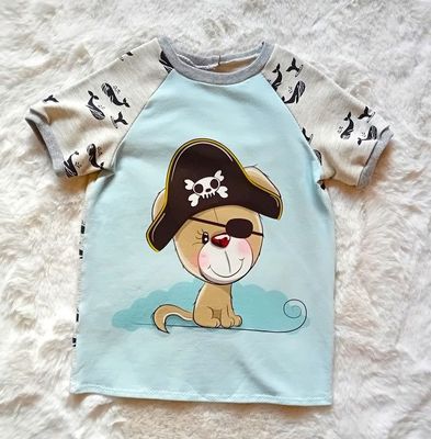 Kinder T-Shirt PIRATENHUND in Gr. 116