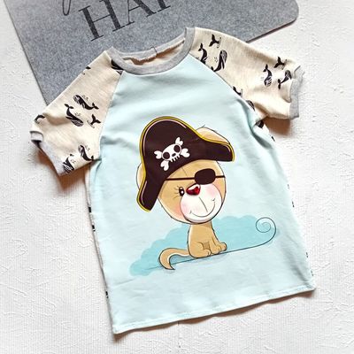 Kinder T-Shirt PIRATENHUND in Gr. 116 Kinder T-Shirt PIRATENHUND in Gr. 116