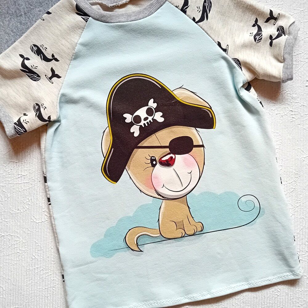 Kinder T-Shirt PIRATENHUND in Gr. 116