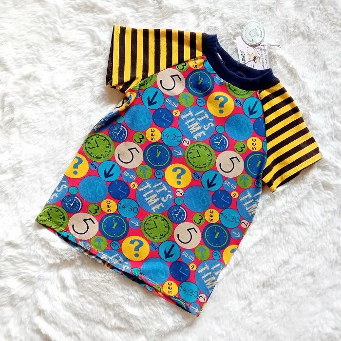 Kinder T-Shirt UHREN in Gr. 98 - 116