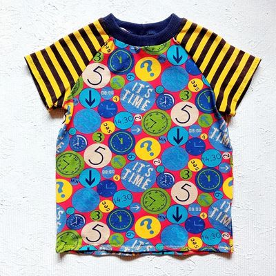 Kinder T-Shirt UHREN in Gr. 98 - 116