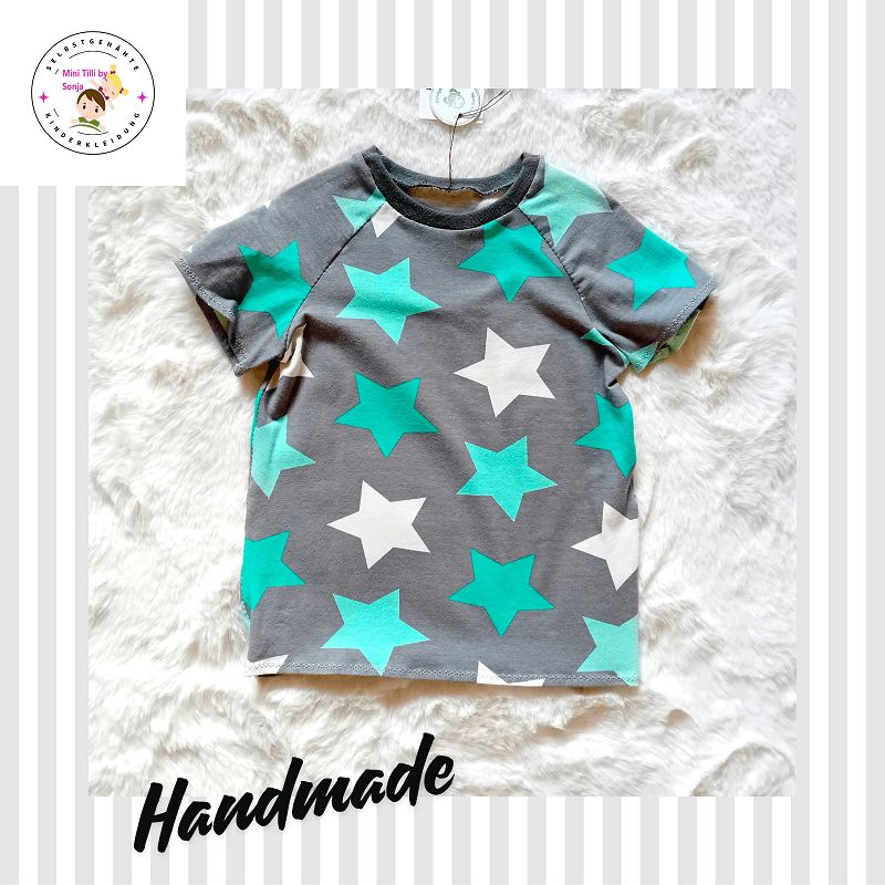 Kinder T-Shirt STERNE in Gr. 98