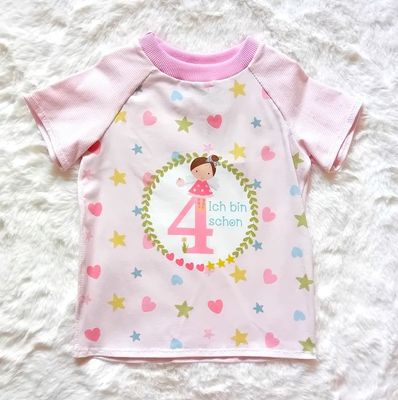 Kinder T-Shirt *4. GEBURTSTAG* in Gr. 110