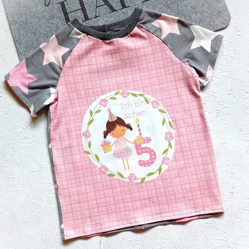 Kinder T-Shirt *5. GEBURTSTAG* in Gr. 110