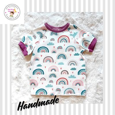 Kinder T-Shirt REGENBOGEN in Gr. 86