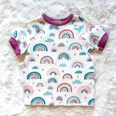Kinder T-Shirt REGENBOGEN in Gr. 86