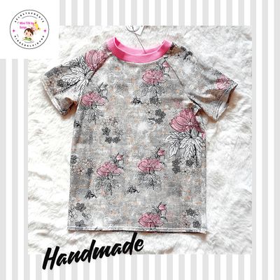 Kinder T-Shirt VINTAGE BLUMEN in Gr. 128