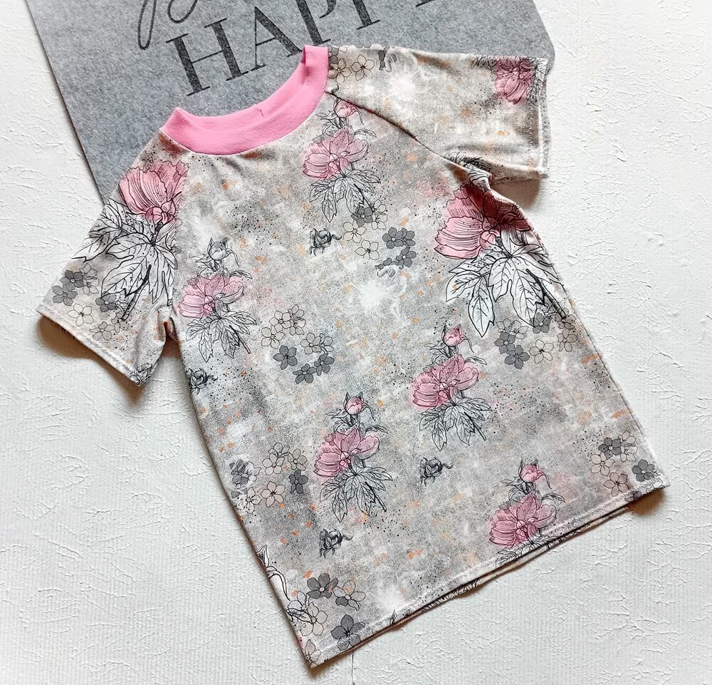 Kinder T-Shirt VINTAGE BLUMEN in Gr. 128