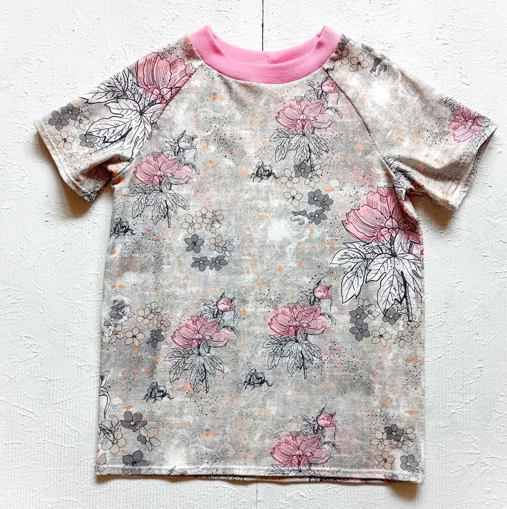 Kinder T-Shirt VINTAGE BLUMEN in Gr. 128