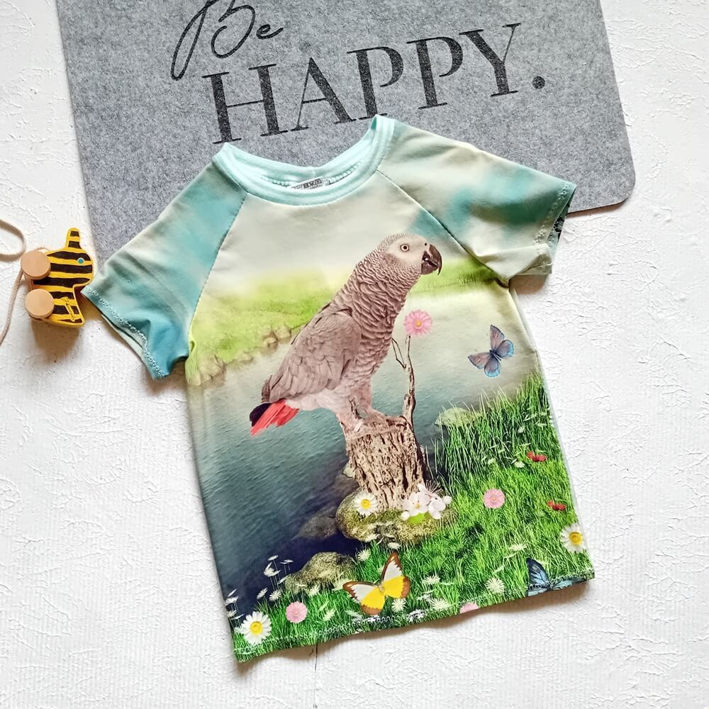 Kinder T-Shirt PAPAGEI in Gr. 92
