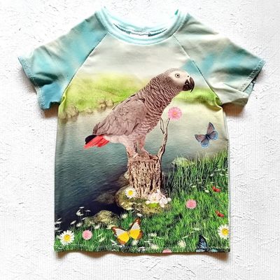 Kinder T-Shirt PAPAGEI in Gr. 92