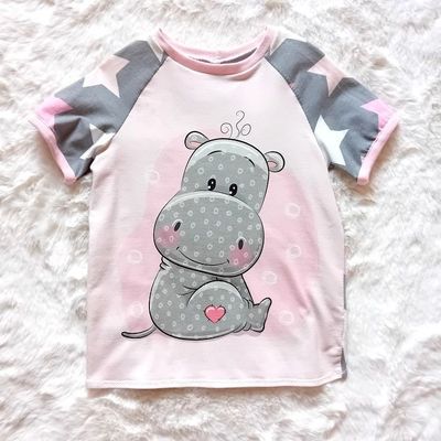 Kinder T-Shirt NILPFERD in Gr. 110