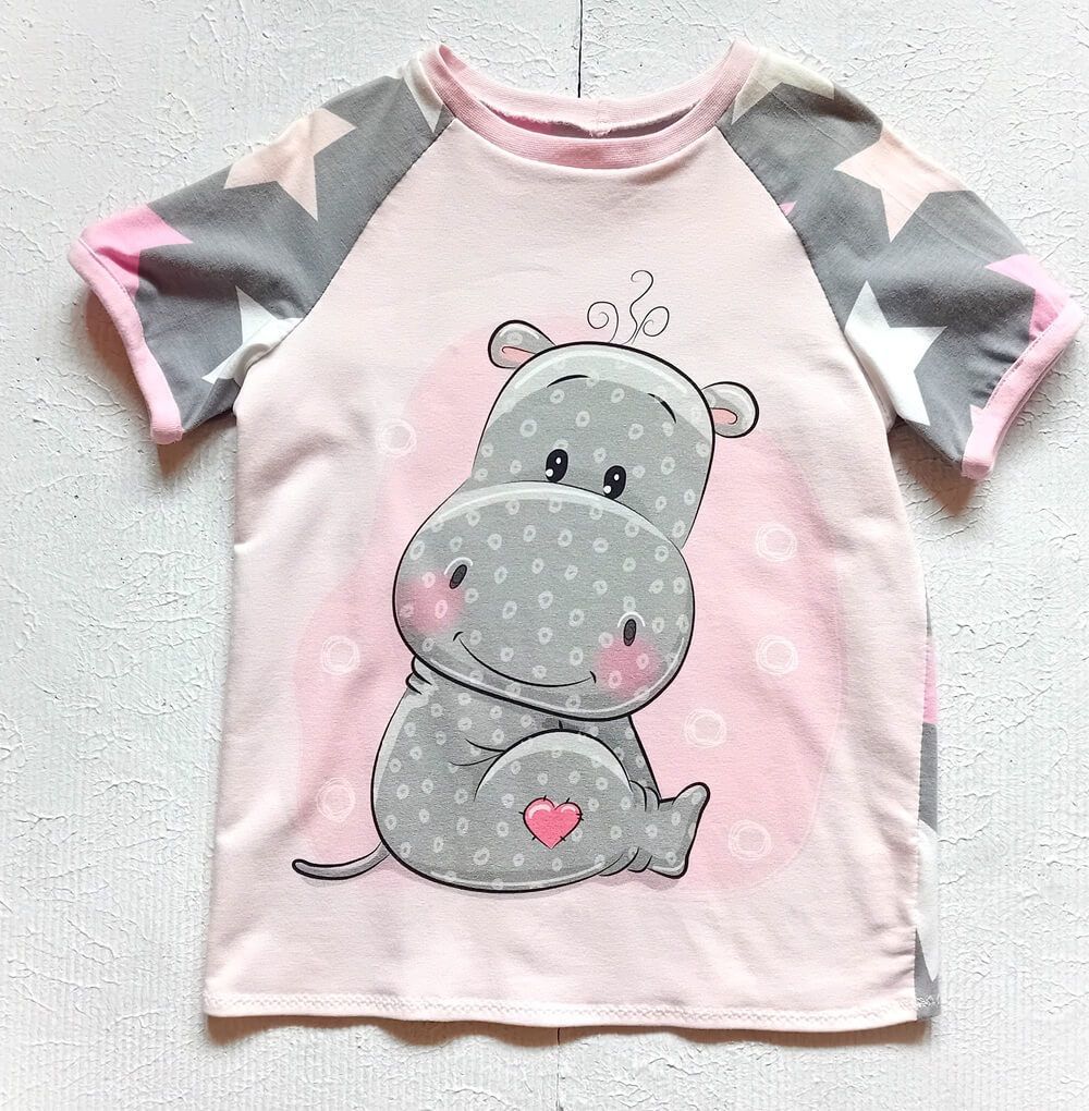 Kinder T-Shirt NILPFERD in Gr. 110