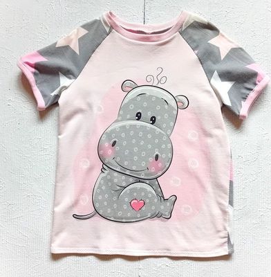 Kinder T-Shirt NILPFERD in Gr. 110