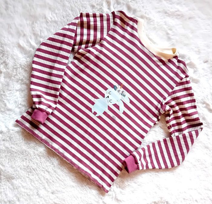 Langarmshirt Kinder GESTREIFT in Gr. 128