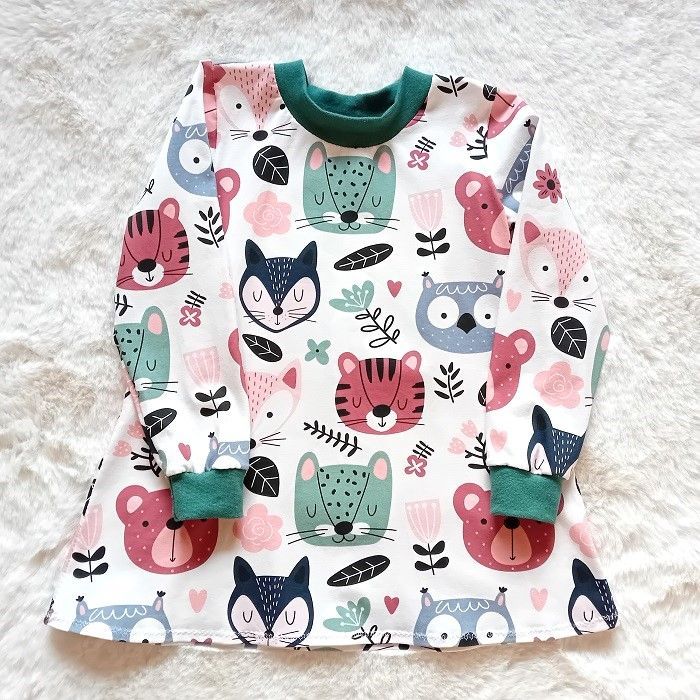 Kinderkleid langarm WALDFREUNDE in Gr. 92 Kinderkleid langarm WALDFREUNDE in Gr. 92