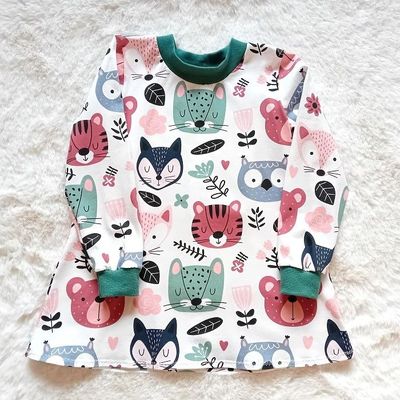 Kinderkleid langarm WALDFREUNDE in Gr. 92