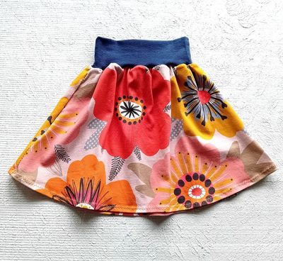 Kinderrock Tellerrock FLOWERPOWER in Gr. 98/104